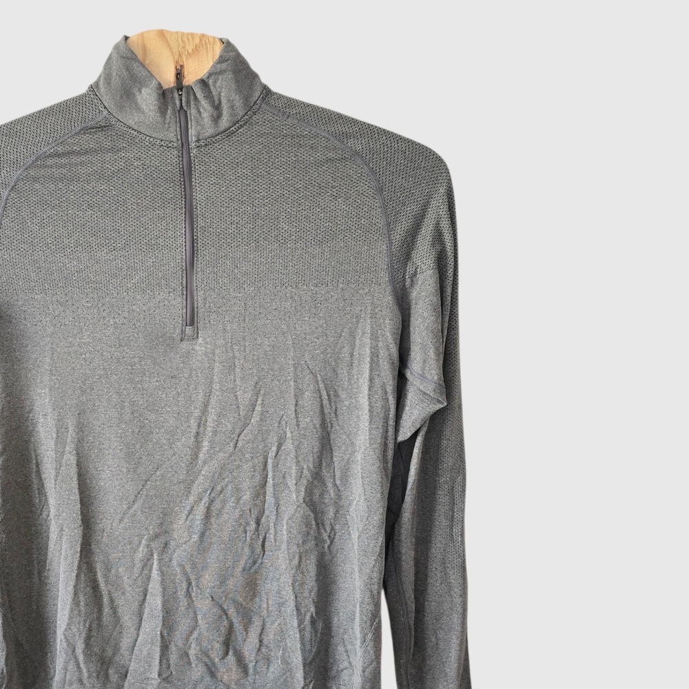 Lululemon Mens Metal Vent Tech Half Zip Heathered Grey XL Pullover Athleisure